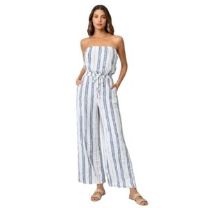 Toxik3 Striped Jumpsuit Straight Wide Leg‎ Women's Small